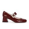 Yan Shun~ Su Yinyin Diner Gastvrouw~ Strass Vierkante Gesp Met Dikke Hak Mary Jane Schoenen Dames Enkele