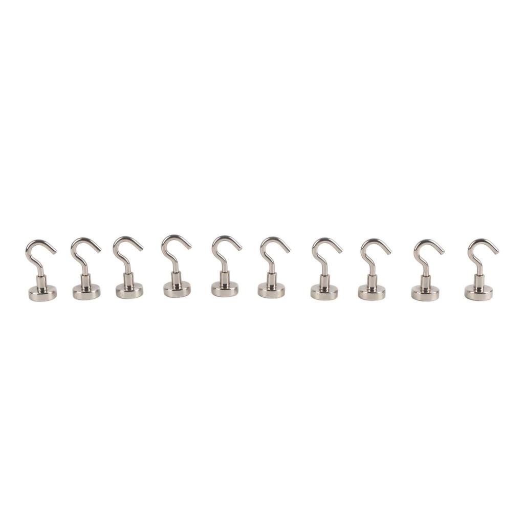 10Pcs/set Heavy Duty Hanging Hook Powerful Magnetic Hooks Indoors Organization Tools 16MM