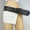Pure Hand-woven Belt, Punk Air Eye Hollowed-out PU Rope Belt, Heavy Industry Bohemian Style