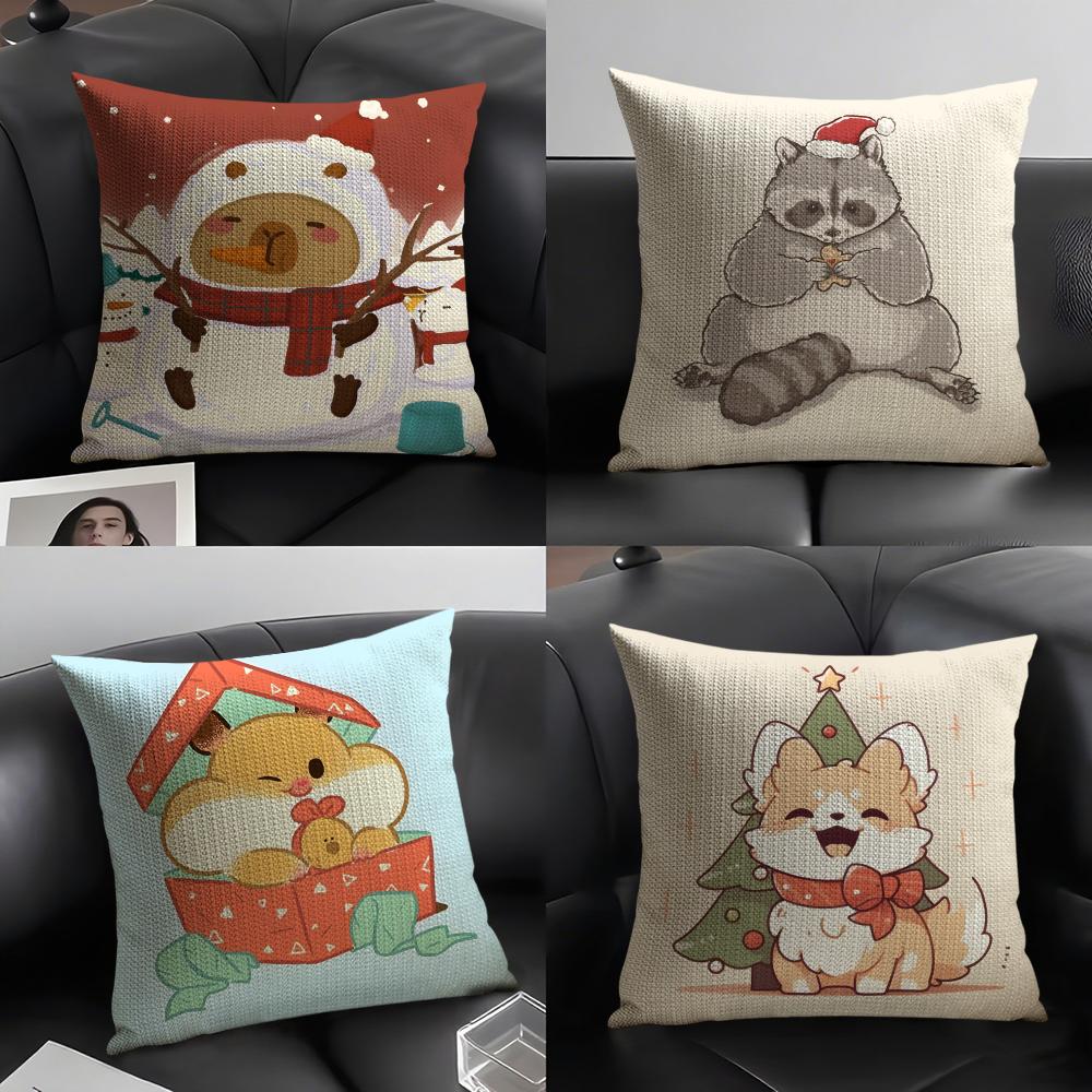 3 Funny Animals On The Internet Pillow Case Home Living Room Decoration Linen Pillowcover Pillow Cases Cushion Cover
