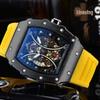 ZIDO Casual Men's Barrel Quartz Skeleton Watch - Luminous & Waterproof