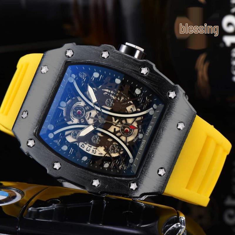 ZIDO Casual Men's Barrel Quartz Skeleton Watch - Luminous & Waterproof