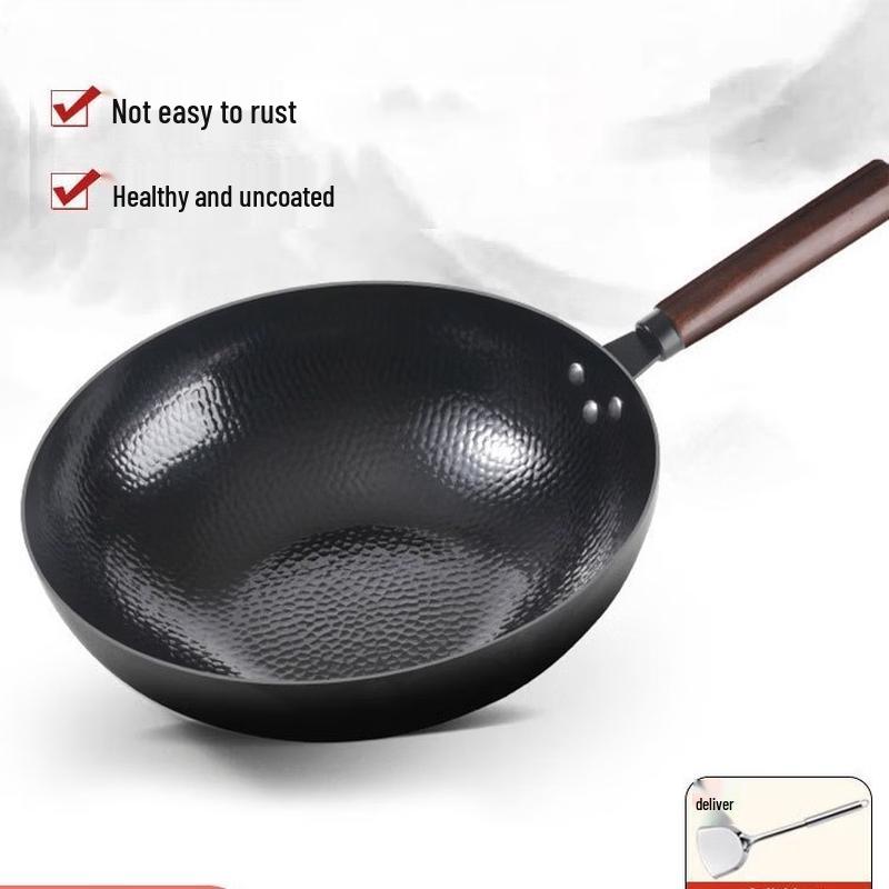 Handun Fish-Scale Surface Non-Stick Iron Wok