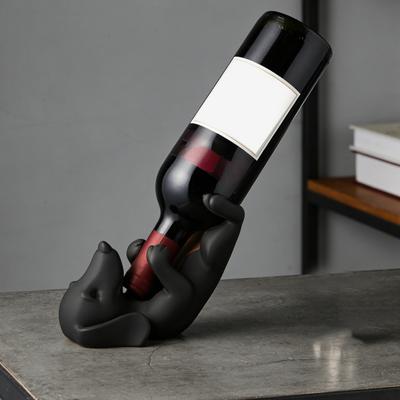Dackel-Weinflaschenhalter, niedliches Weinregal aus Kunstharz, robust und stabil, bezaubernde Skulptur für Küche, Bar und Zuhause, einzigartiges Geschenk für Hunde