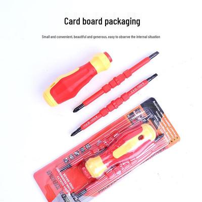 Isoliertes 3-in-1 Magnetischer Schraubendreher-Set für Elektriker: Phillips & Flachkopf