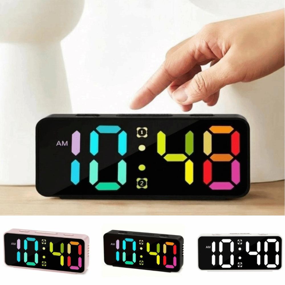 RGB Display Table Clock Multi-functional Digital Alarm Clock Clock Desktop Alarm Clock  Table