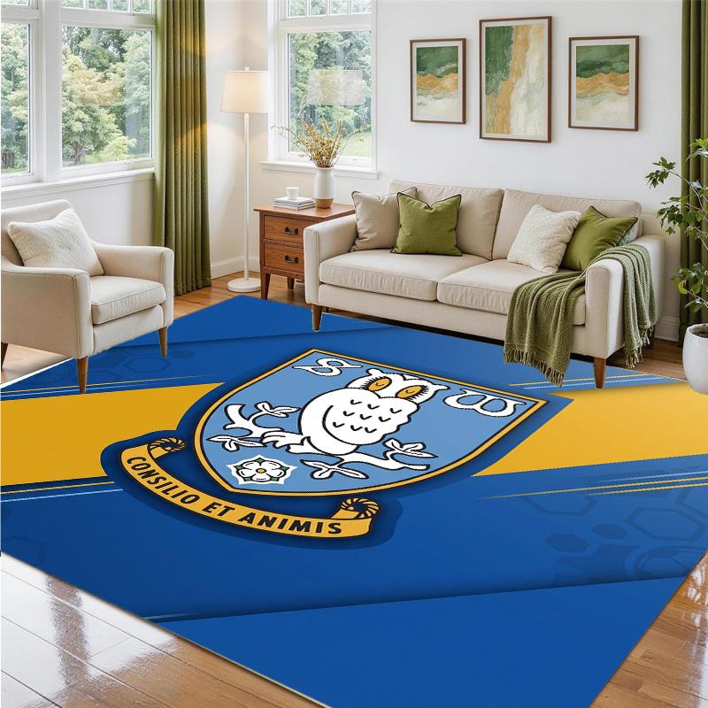 Sheffield Wednesday Design Crystal Velvet Rug Soft Decorative Mat for Bedroom Entrance