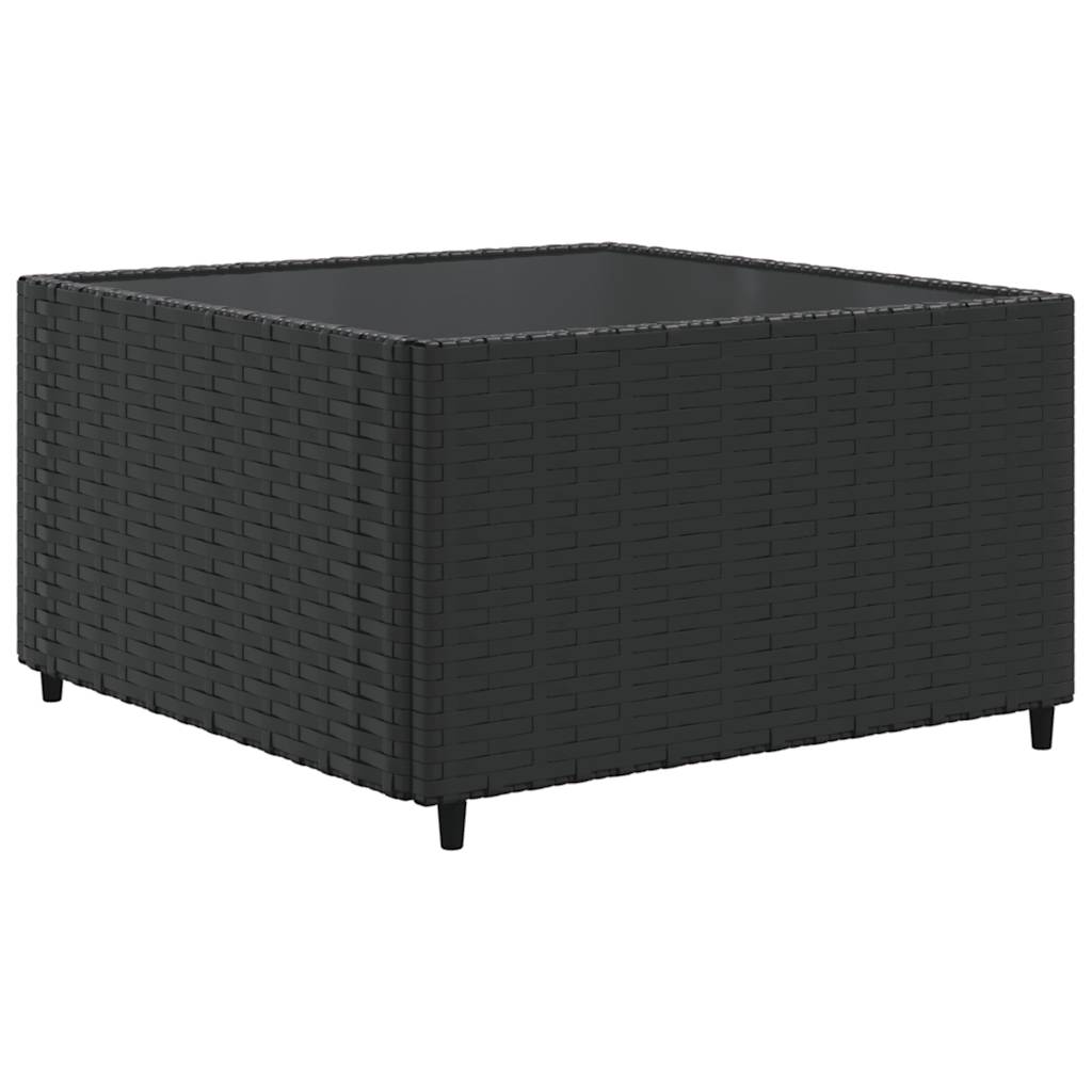 Vidaxl 7-Cz. Garden Lounge Set, Cushions, Black PE Rattan