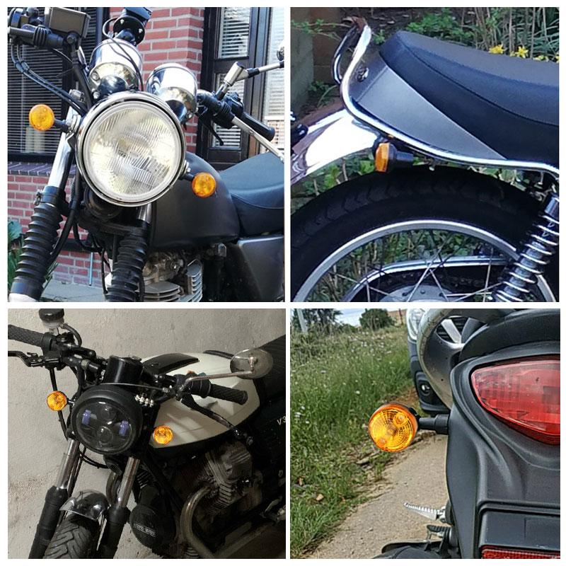 4pcs Motorcycle Indicator Signal Lights Motorcycle Turn Signal Blinker Light Lamp Flash Motorcycle Accessories for Honda Yamaha