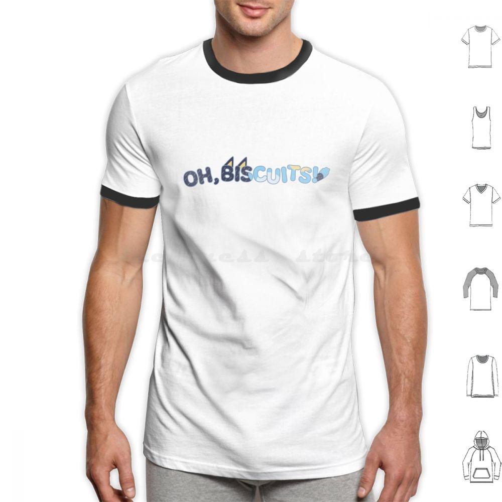 Oh Biscuits T Shirt Cotton Men Women DIY Print Bandit Oh Biscuits Biscuits Kids Tv Australian Chilli Bingo Blue Dog Puppy