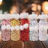 Festliche Pailletten-Weinflaschenhülle mit Plüsch-Kordelzug - Weihnachts- & Neujahrs-Esstischdekoration