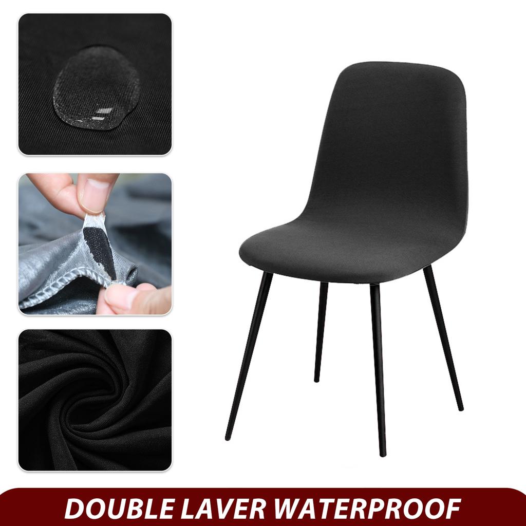 Waterproof Shell Chair Cover Short Back Chair Covers Adjustable Dining Room Seat Covers For Kitchen Home Furniture Protector