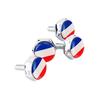 DSYCAR 1 Set Laser Engraved France French Flag Silicon Surface Zinc Alloy Metal Cap Screw for Car License Plate Frame