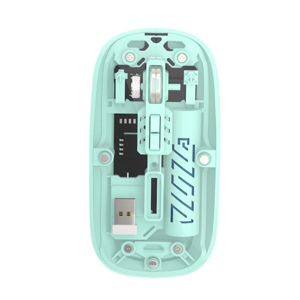 Bluetooth 2.4G Wireless Mouse Dual Mode Transparent Laptop Wireless Mouse Silent Rechargeable Rechargeable Mouse Laptop