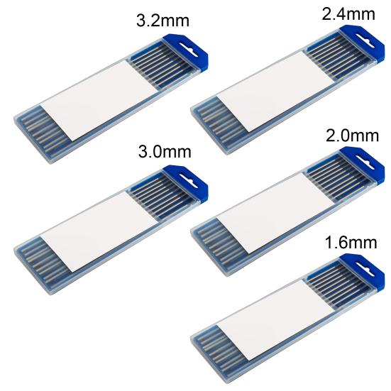10Pcs 1.6-3.2mm Tungsten Electrodes Gray-tipped Wear-resistant Industrial Ceriated TIG Welding Tungsten Electrodes
