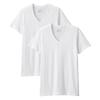 Seamless FA19FA5A White Size L Men's V-Neck Short-Sleeve T-Shirt (2-Pack) Men's