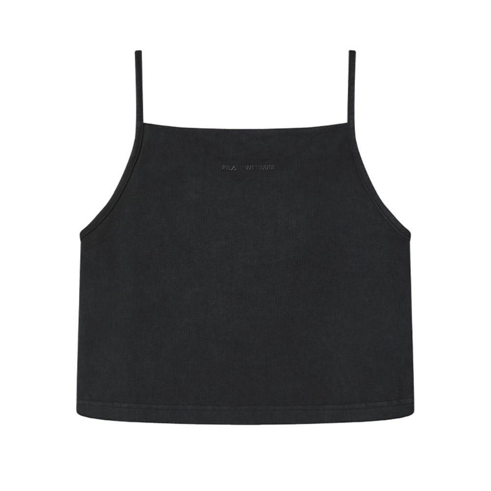 FILA × WE11DONE Minimalist Solid Color Casual Vest Women tops F11W626111FBK S