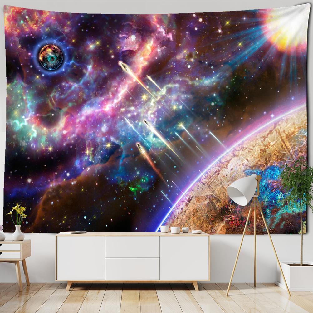 Blue Starry Sky Stars Universe Space Tapestries Wall Hanging Big Tapestry Psychedelic Mysterious Stars For Dorm