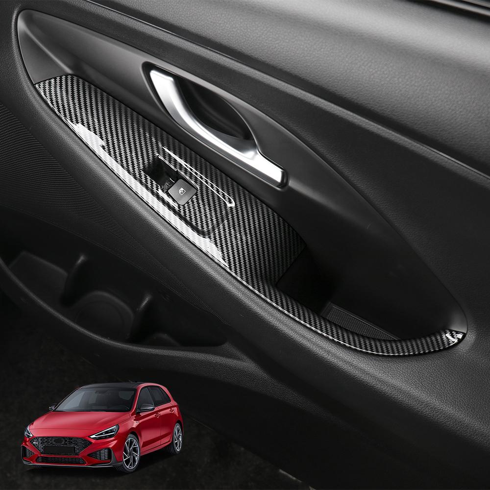 4* For Hyundai I30 I30N LHD/RHD Car Interior Window Control Switch Button Panel Cover Decorative Styling Accessories