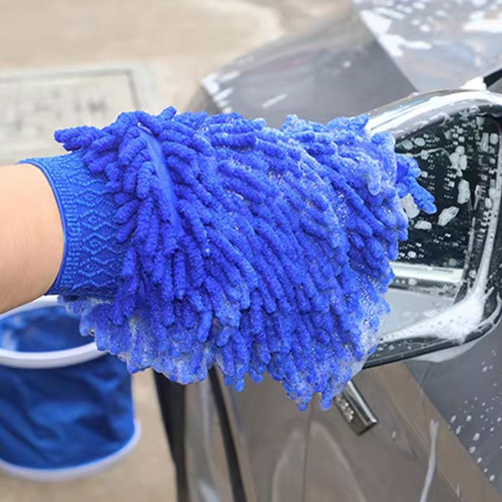 Car Wash Glove Coral Mitt Soft Anti-scratch for Car Wash Multifunction Thick Cleaning Glove Car Wax Detailing Brush