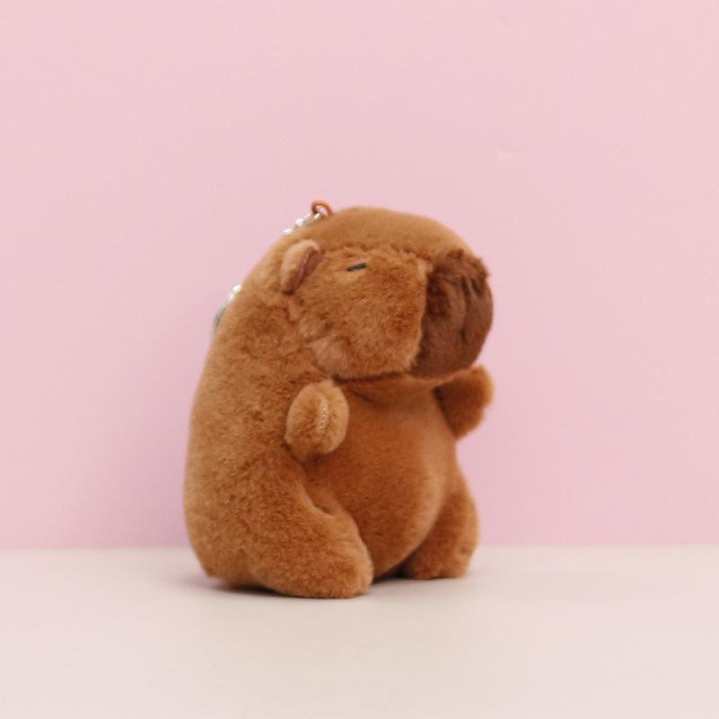 Capybara Plush Toy - Cute Rodent Doll Gift with Mini Pendant