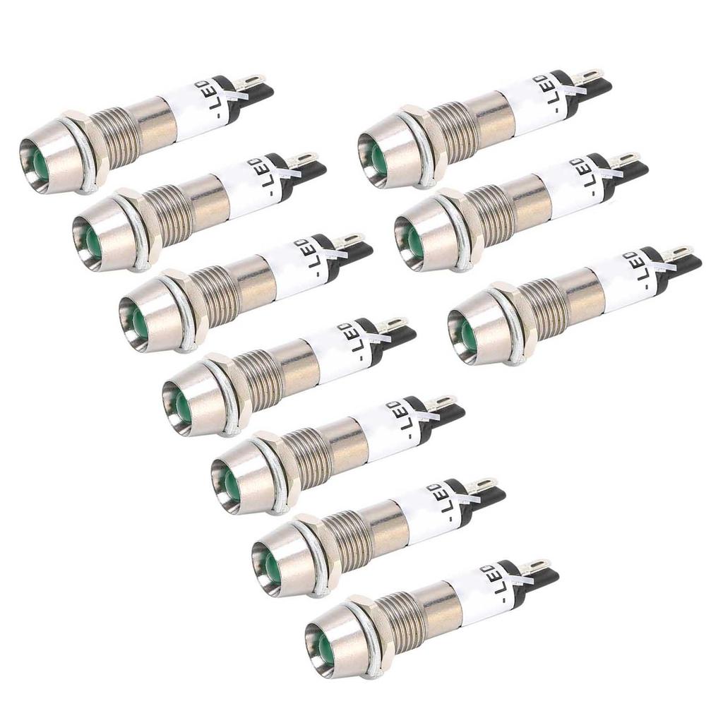 10pcs DC 12V Indicator Light Signal Lamp 8mm Mounting Hole Diameter Signal Light