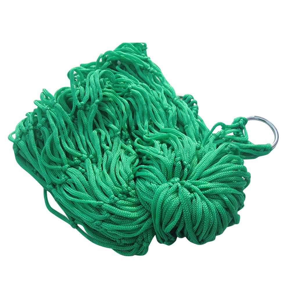 

Portable Hammock Bed Nylon Rope Mesh Durable Outdoor Leisure Hanging Nap Sleeping Swing For Camping Hiking Picnic Green