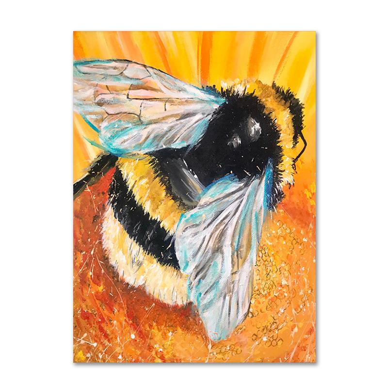 

Животные Настенный художественный постер с принтом Жираф Пчела Тигр Лев Слон Овца Холст Картина Украшение Картина для эстетического декора комнаты 50x70cm No Frame