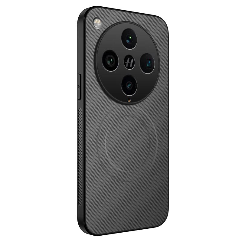 

For OPPO Find X8 Pro Phone Case Magnetic Wireless Charging Lens Protection Shockproof Silicone Leather Back Cover Shell Cases For OPPO Find X8 Pro