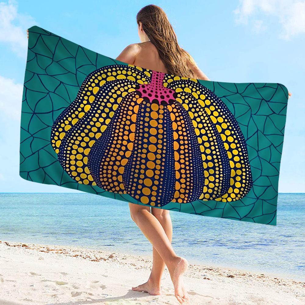 

Yayoi Kusama Art Exhibition Pumpkin Flower Towel Microfiber Beach t Quick dry Soft Yoga Swimming Resort Mountain Climbing Towel W30*H60(CM)