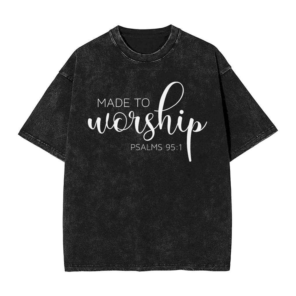 Novelty I Was Made To Praise The Lord Christian Music Word Cloud Tshirts Men Cotton T Shirt Short Sleeve Tees Big Size Clothes