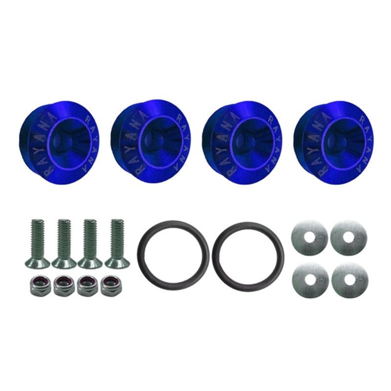 

Car Modification Bumper Strengthening Enhancement Set with Washers and Screws for Improved Durability Shock Absorption синий