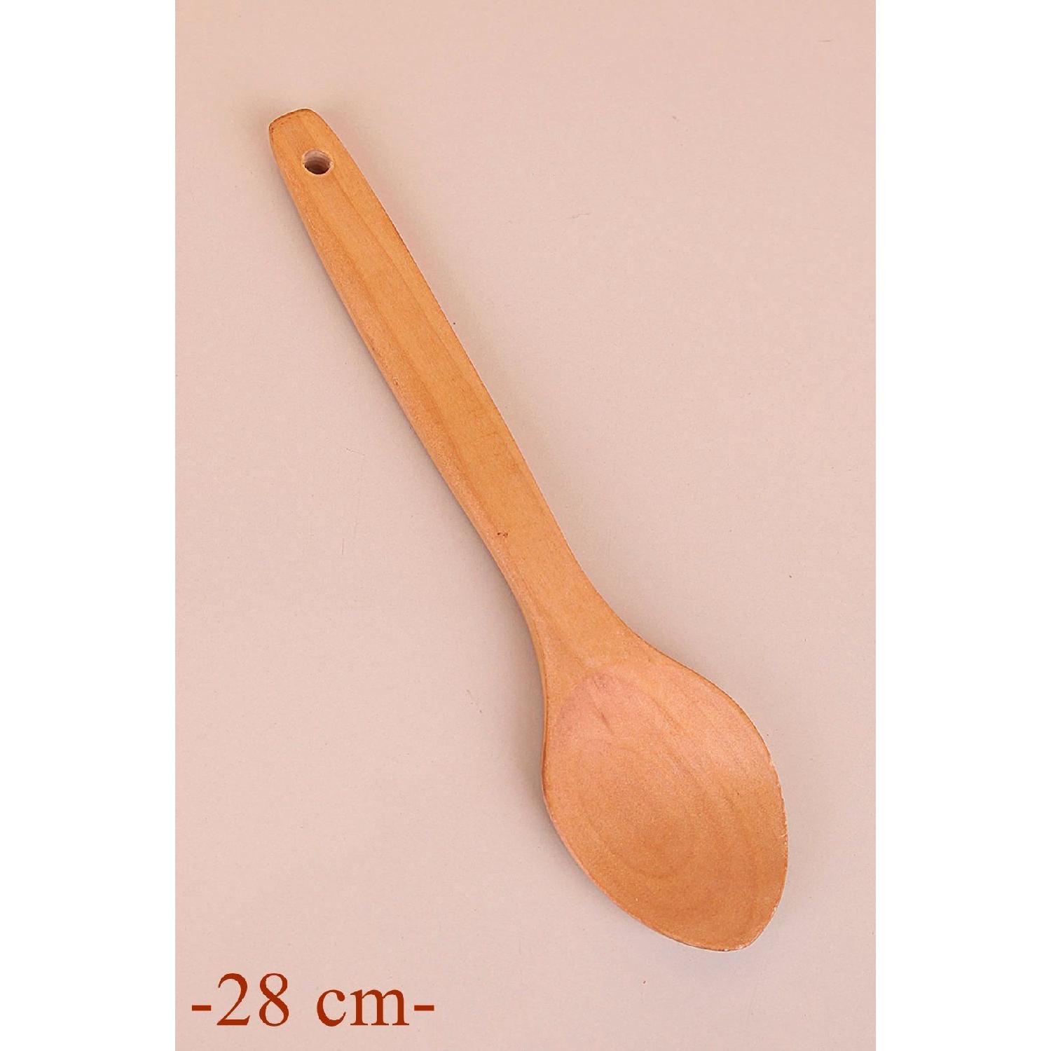 

Wooden Tablespoon Wooden Dinner Spoon 28 Cm Spoon Wooden One Piece коричневий