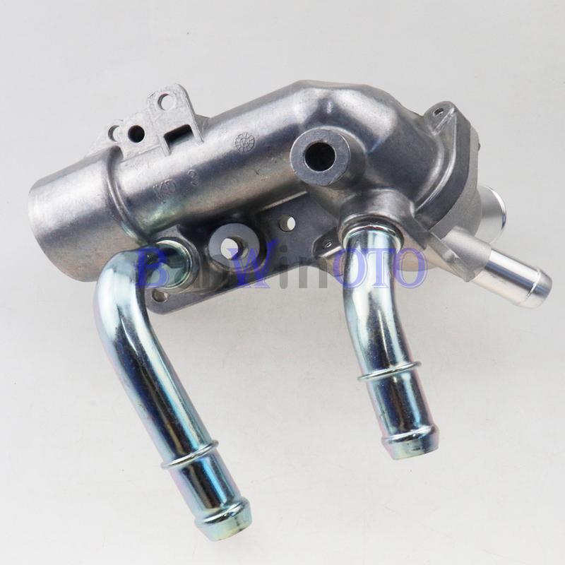 Aluminum Thermostat Housing Engine Coolant Water Pump Outlet fit for Buick LaCrosse Regal Chevy Captiva Impala Malibu 12607291