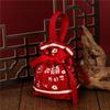 Letter Canvas Drawstring Bag Floral Bowknot Handbag Elegant Festive Sugar Bag  Party