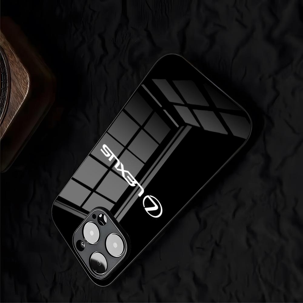 Auto L-LEXUS-S Luxurious Phone Case For IPhone 17 Air Pro Max 16 15 14 Pro Max 13 12 Plus Glass Cover AEJ1