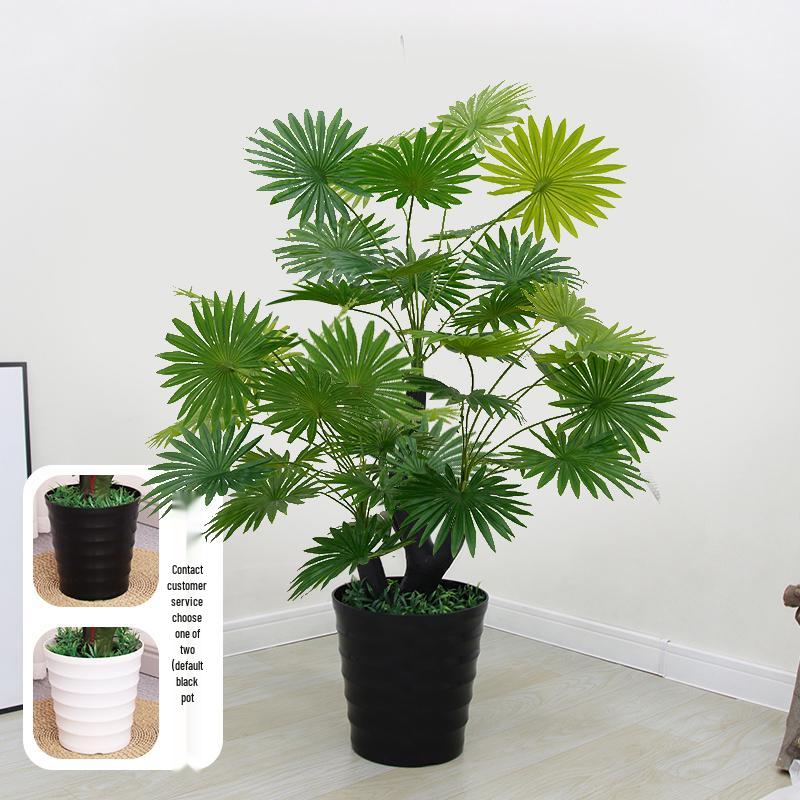 Große künstliche Fischschwanzpalme als Zimmerpflanze | Indoor-Kunstgrün für die Wohnzimmerdekoration