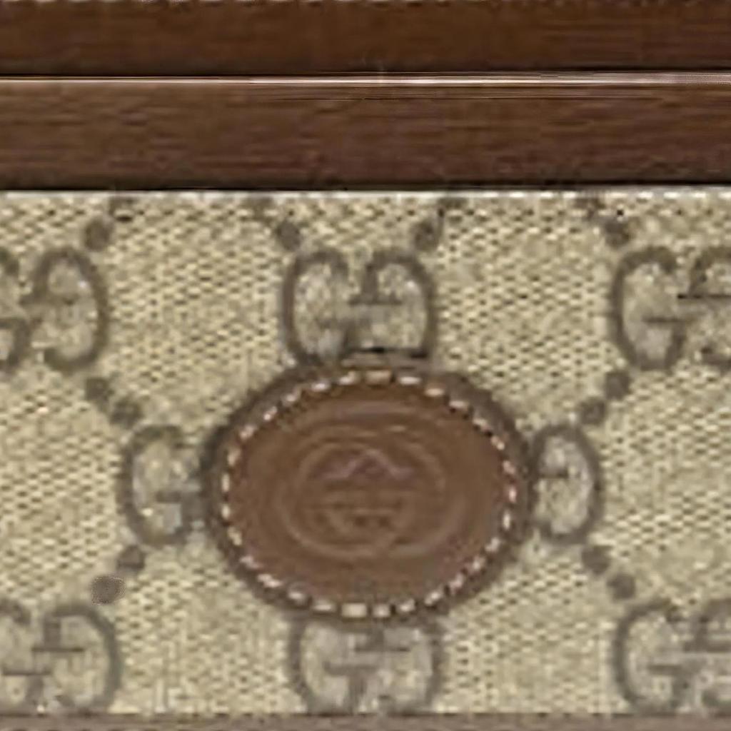 Gucci Canvas Leather Card Holder Card Holder Unisex Ebony Brown (Unisex) Card Holders 673002 92TCG 8563