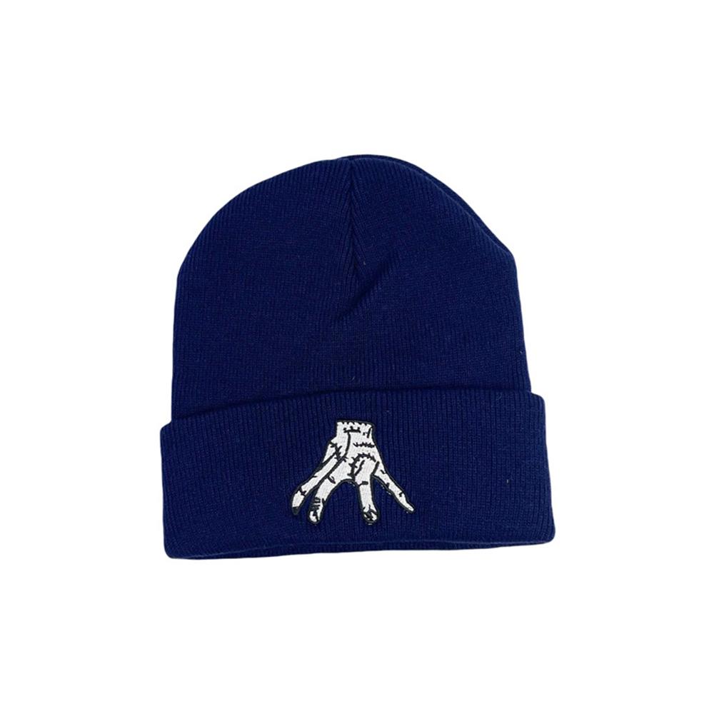 1pcs Beanies Windproof Warm Knitted Hat Outdoor Sports Riding Cap Unisex Autumn And Winter Couple Gift Black