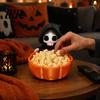Kleiner Pflanzenständer Halloween-Süßigkeitenschale, 3D-gedruckter Sensenmann Snackhalter Schale, Gruselige Lustige Saisonale Wohnaccessoires Skelett Servierschale