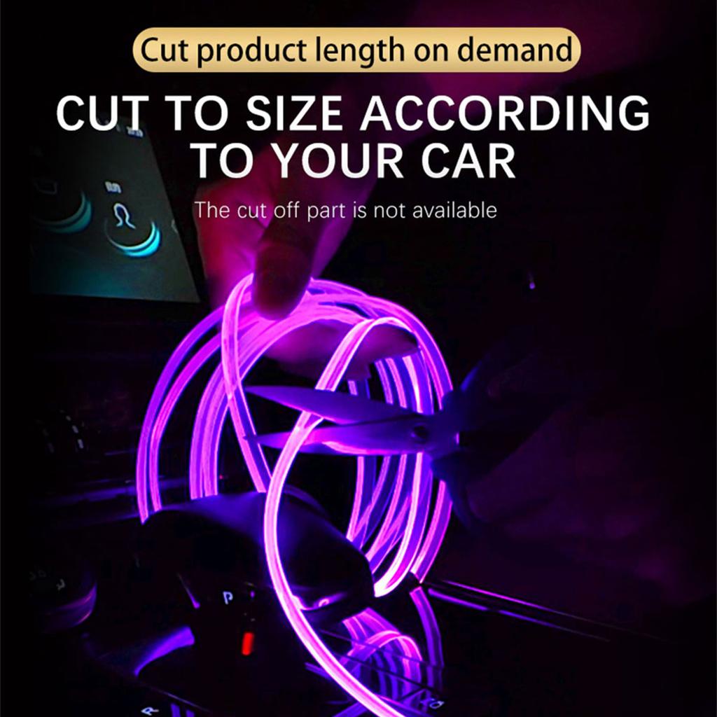 LED Ambient Light Neon Car Interior Strip Light RGB Auto Environment Light APP Control Car Center Console Decoration Accessories