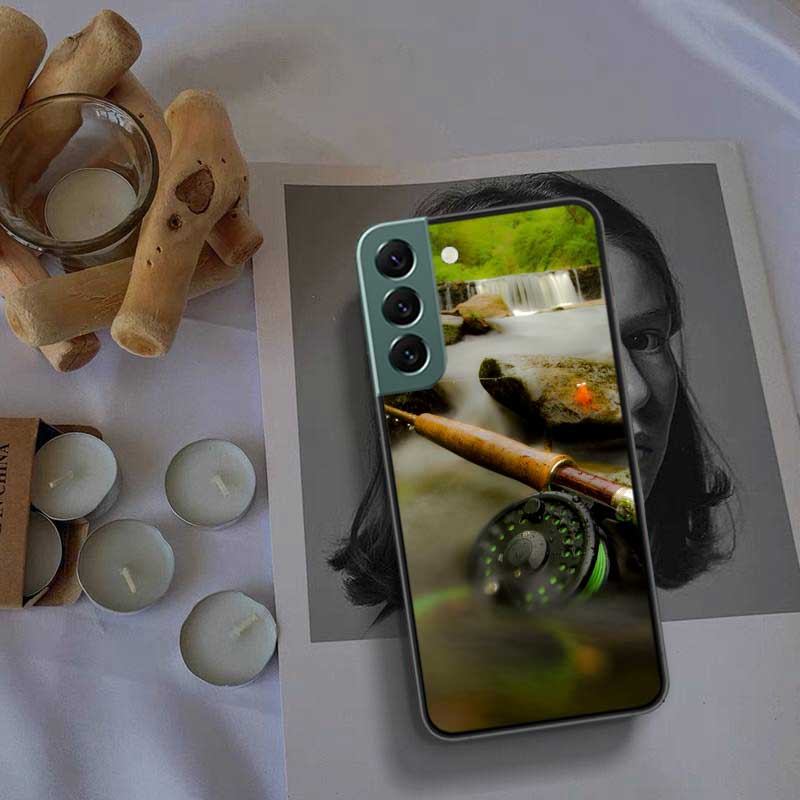 Hunter Man Fishing Dog Phone Case For Samsung A15 A25 A35 A55 Galaxy A70S A50S A30S A30 A40 A71 A51 A41 A31 A21 A11 A01 A20S A10