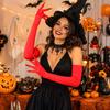 Halloween Long Nail Gloves for Women Witch Costume Party Accessories
