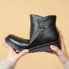 Fashion 2025Winter Women's Ankle Boots Plush Warm Snow Boots Fashion Casual Leather Boots for Women Winter Warm Cotton Shoes Botas Mujer