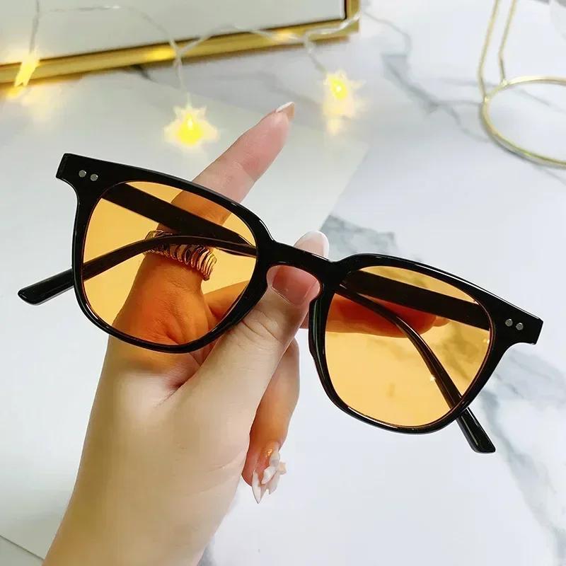Personalized Vintage Women Men Square Sunglasses Luxury Brand Small Round Sunglasses Trendy Driving Uv Protection Eyeglasses