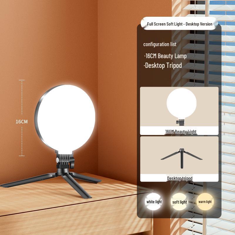 

Round LED Fill Light for Streamers - Desktop Face Beauty Light