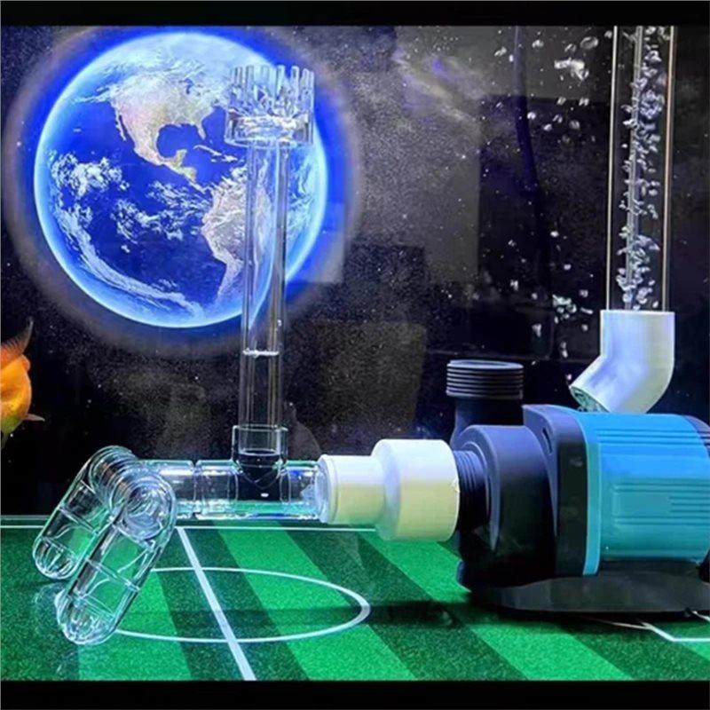Aquarium Skimmer Transparant Acryl Lily Pipe Draaiend Oppervlak Inlaat Uitlaat Waterplant Tank Filter Reiniging B