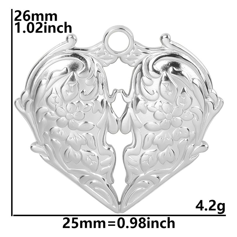 6pcs/Lot Insect Pendant Silver Color Stainless Steel Butterfly Charms For Jewelry Making Supplies DIY Necklace Earrings Pendants