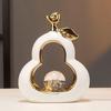 BEPAN 1PC Creative Gourd Ornament New Luxury Ceramic Decoration For Living Room Study Bedroom High Grade Business Gift Art