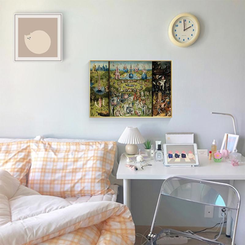 Zahrada pozemských rozkoší Obrazy na plátně Retro tisk Nástěnný obraz do obývacího pokoje a domácí kanceláře Bezrámový